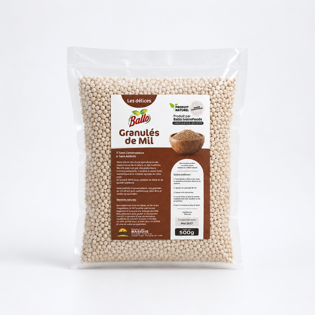 Granulés de mil 500g