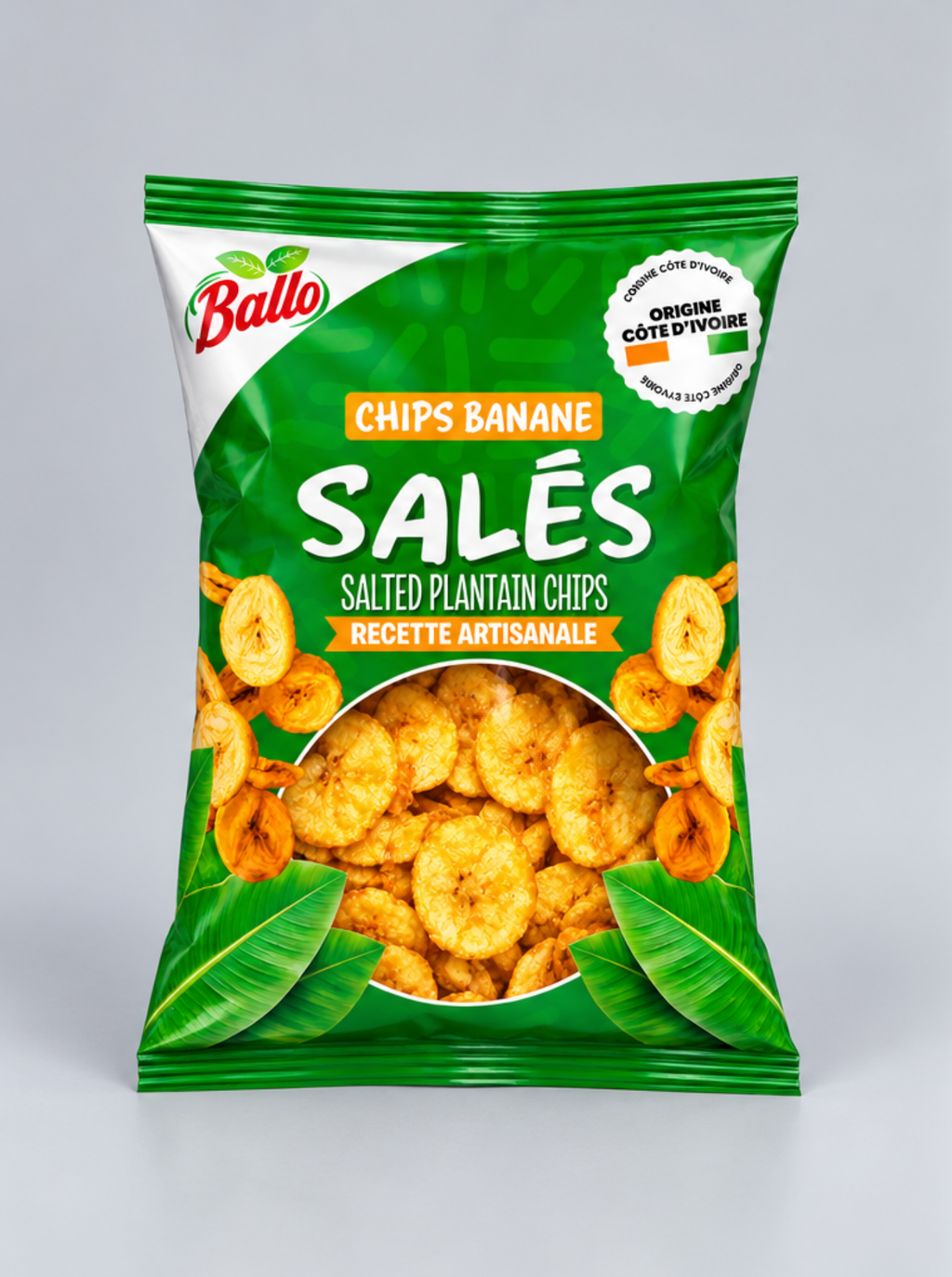 Chips banane doux et salé