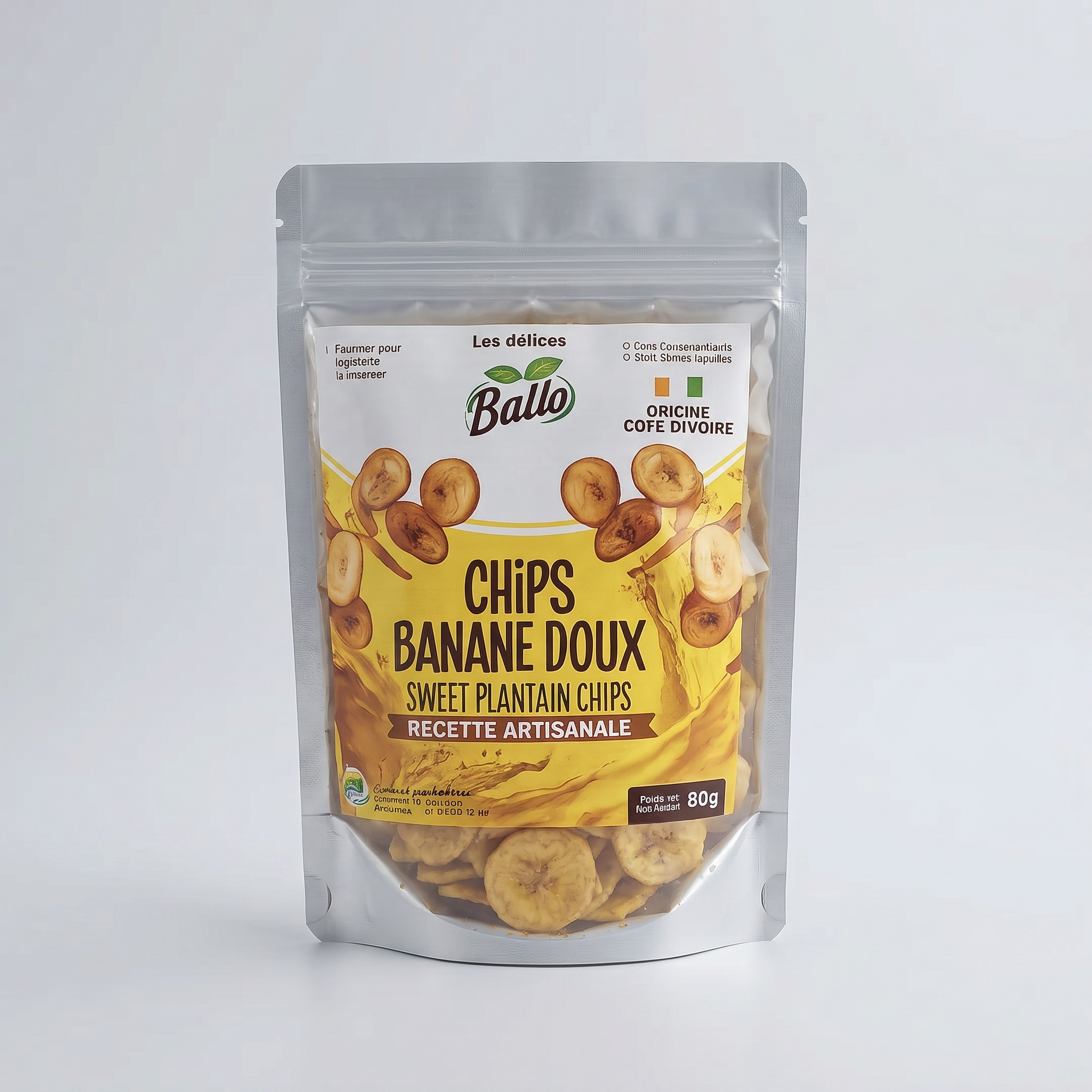 Chips banane doux et salé