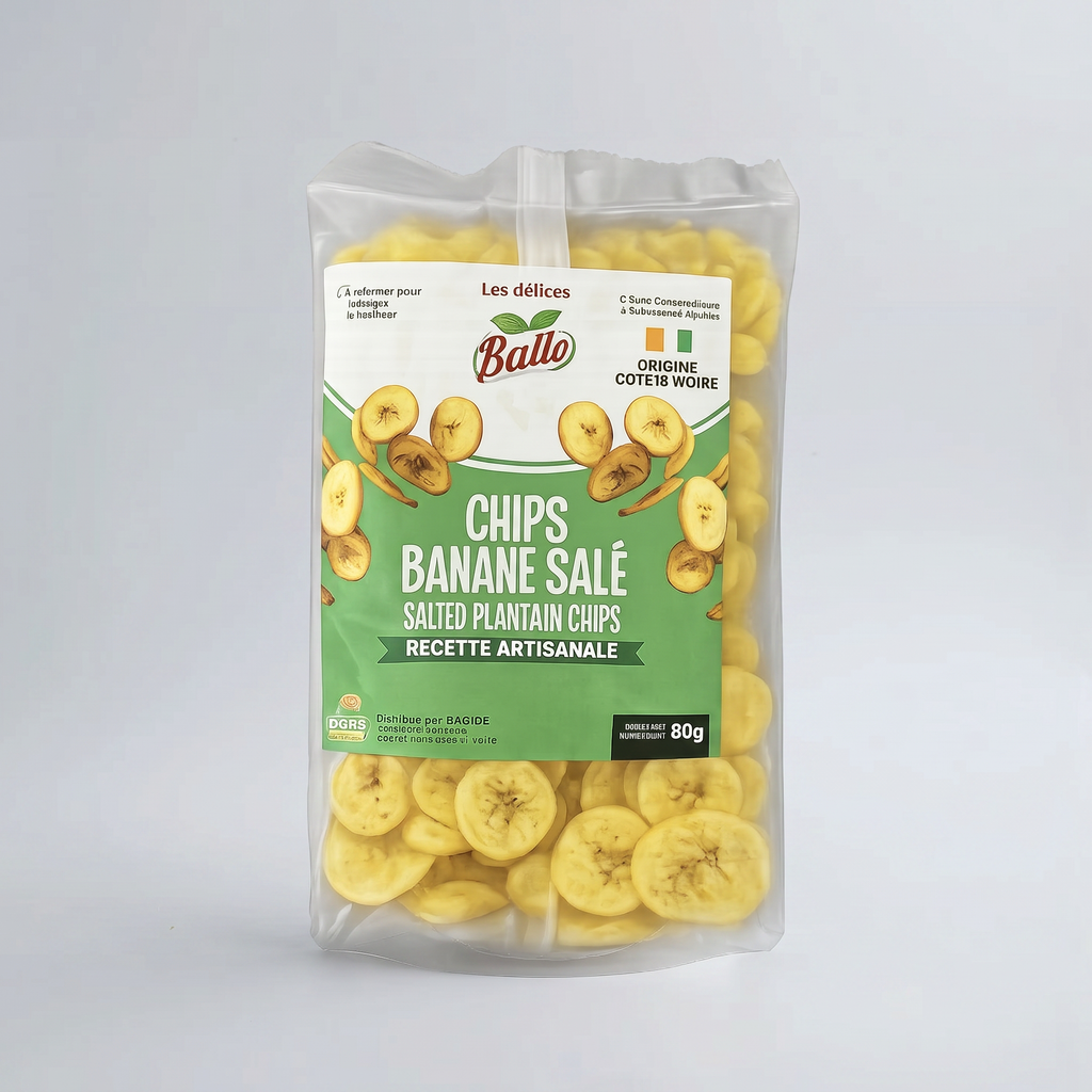 Chips banane doux et salé